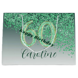 Söt Fallande Grönt Glitter 60:e födelsedagen