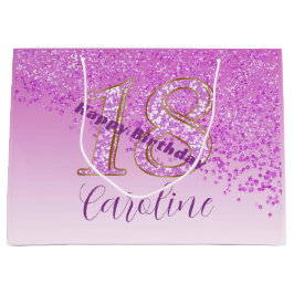 Söt Fallande Rosa Glitter 18:e födelsedagen