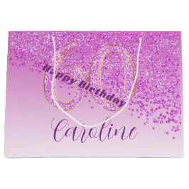 Söt Fallande Rosa Glitter 60:e födelsedagen