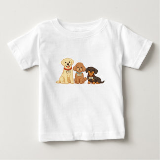Söt familj av hundar vektorillustration t shirt