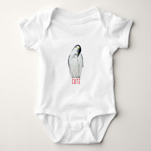 Söt familj av kejsarpingviner T-Shirt
