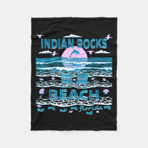 Söt familj som älskar delfiner Indian Rocks Beach Fleecefilt
