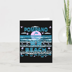 Söt familj som älskar delfiner Pompano Beach Fl Fa Kort