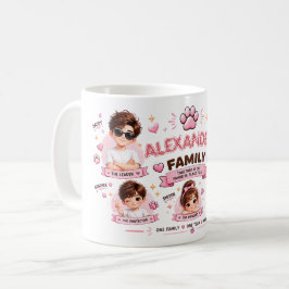 Söt familjemuggdesign (ANPASSAD) Kaffemugg