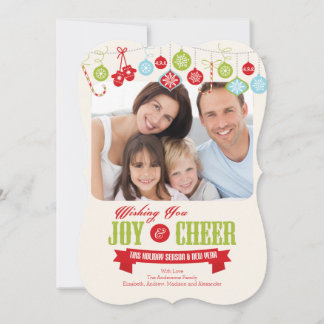 Söt familjesemester jul fotokort julkort