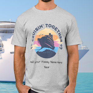 Söt familjesemester Kryssning Grå Personlig T Shirt