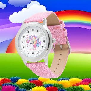 Söt fantasi Unicorn add namn Armbandsur