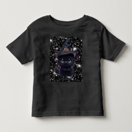 Söt fantasifull Halloween svart katt T Shirt