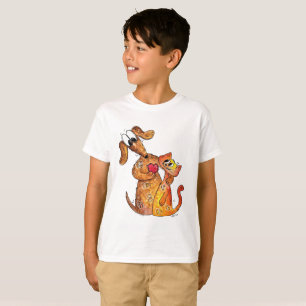 Söt fantasifull hund och katt t shirt