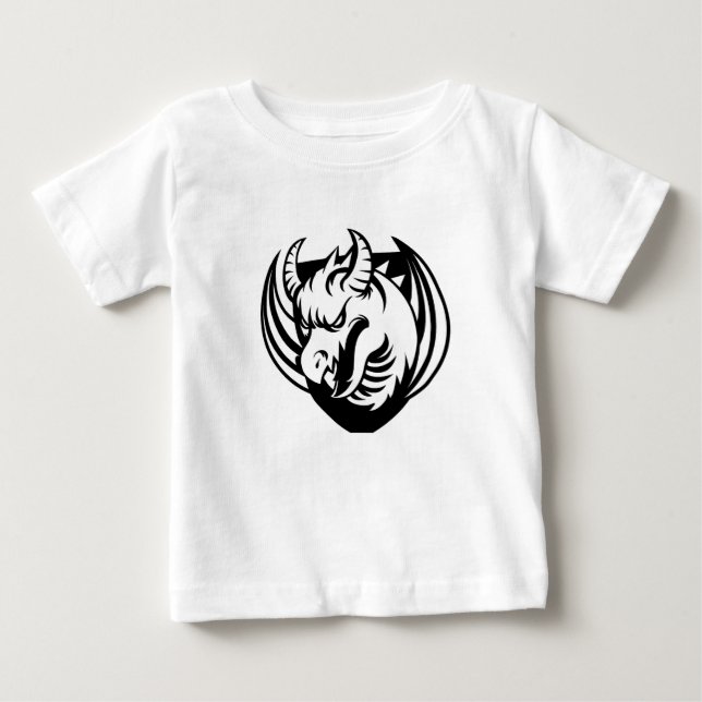 Söt fantasiträja med drakmotiv för bebisar t shirt (Framsida)