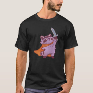 Söt fantasivråk med svärd och kappa t shirt