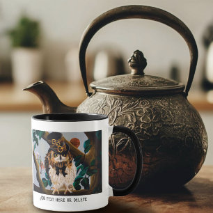 Söt fantastisk brun Steampunk-uggla Topphatt Mugg