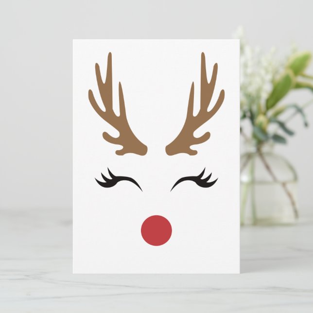 Söt fantastisk jul Renar dödar Julkort (Stående Fram)