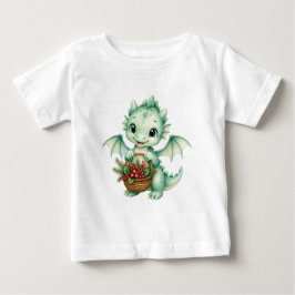 Söt Fantasy Baby Drakbärs Korg T Shirt