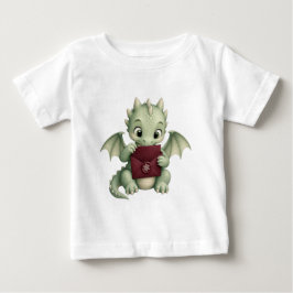 Söt Fantasy Bebis Drak som läser post T Shirt