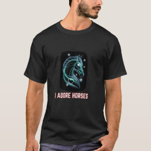 Söt Fantasy Häst Kärlek Ridning Dekor T Shirt
