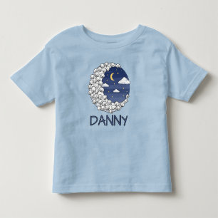 Söt får i månen och moln t shirt