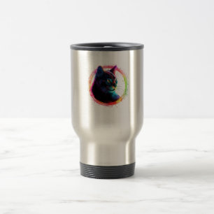 Söt färg fullt-kattdesign resemugg
