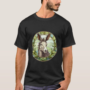 Söt Färgad Glas Åsna T Shirt
