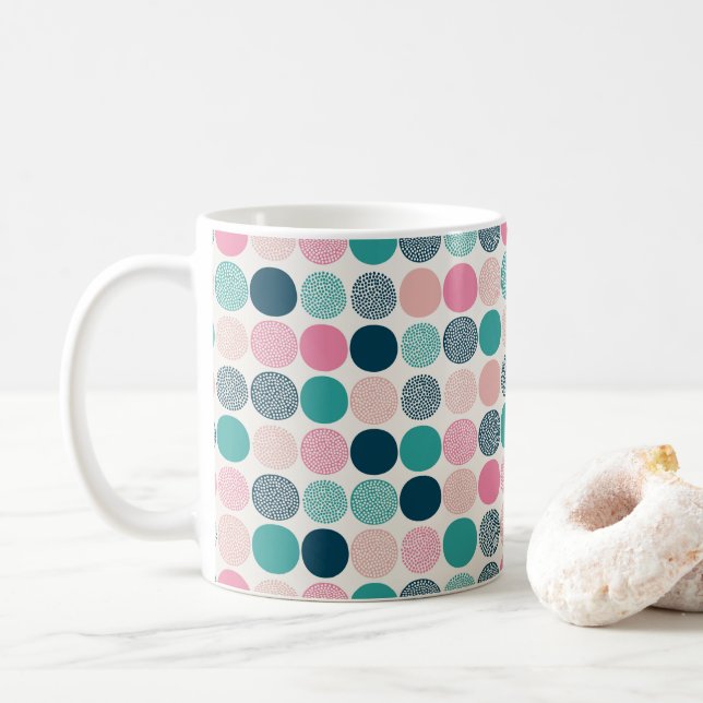 Söt Färgad Polka dots Kaffemugg (Med munk)