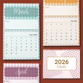 Söt & färgglad 2026-kalender kalender