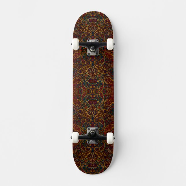 Söt färgglad abstrakt marmor mini skateboard bräda 18,5 cm (Framsida)