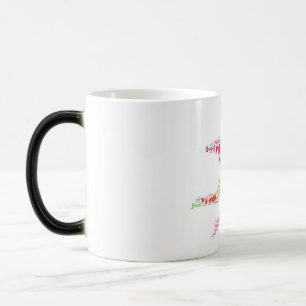 Söt färgglad Alla hjärtans cupid, Mugg och choklat