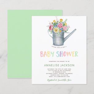 Söt färgglad blomstergrej baby BUDGET shower inbju