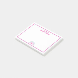 Söt färgglad boho regnbåge flickig personlig post-it block