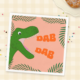 Söt Färgglad Dinosaurie 5-års/Födelsedagsfirande f Pappersservett