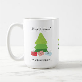 Söt färgglad familjeillustration kaffemugg