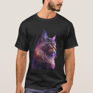 söt färgglad fluffig katt för katter kitty kattung t shirt