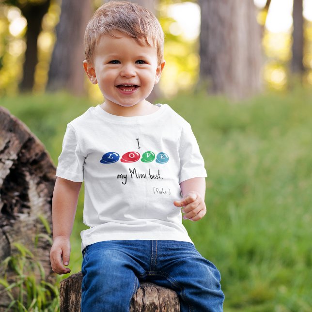 Söt färgglad godisfont 2T till 5/6T Fin jersey T Shirt (Skapare uppladdad)