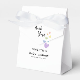 Söt & färgglad hjärtan baby shower presentaskar