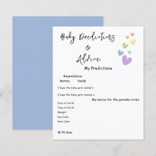 Söt & Färgglad Hjärtan Baby Shower Spel Flyer