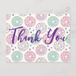 Söt färgglad munkmönster tack vykort