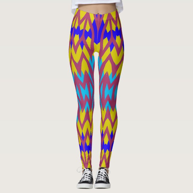 Söt färgglad trendig "Ratti_Creative_Arts"  Legg L Leggings (Framsida)