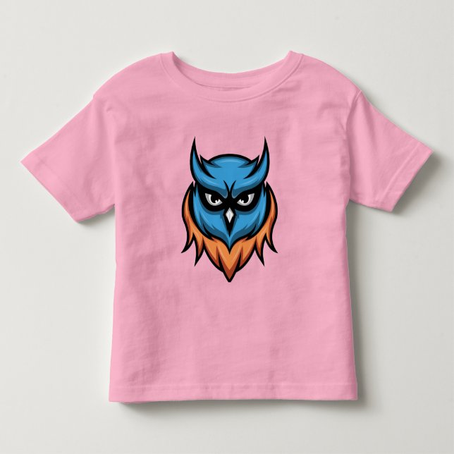 Söt Färgglad Uggle Baby T-Shirt (Framsida)