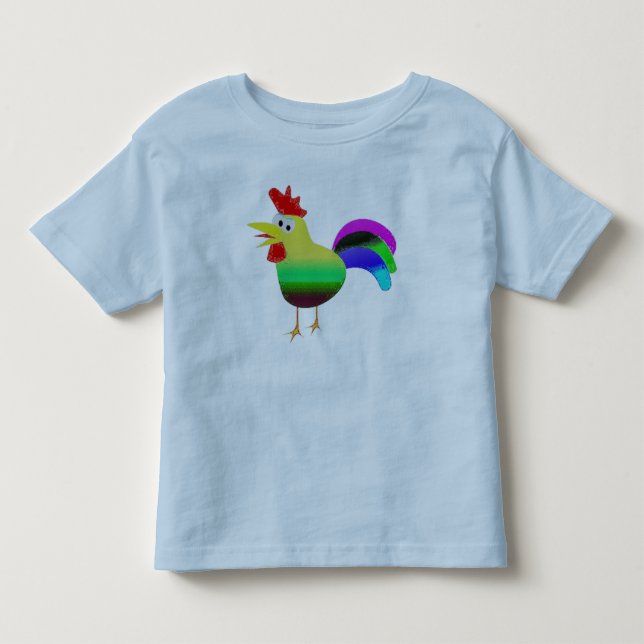 Söt, färglös tupp lustig t-shirt-presentidé tee shirt (Framsida)
