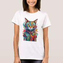 Söt Färgrik Abstrakt Katt Design