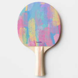 Söt Färgrik Abstrakt Pingisracket med Namn