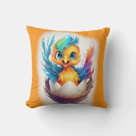 Söt Färgrik Bebis Fenix Kläcks Kudde