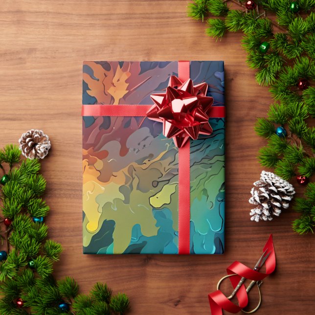 Söt Färgrik Festlig Julfirande presentinslagning Presentpapper (Julgåva)
