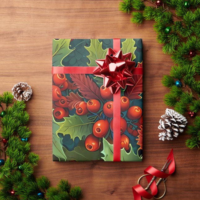 Söt Färgrik Glädjefull Julfirande presentinslagnin Presentpapper (Julgåva)
