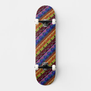 Söt färgrik handritad mugg mini skateboard bräda 18,5 cm