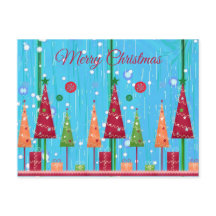 Söt, färgrik, julgranar, jul