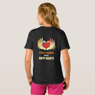 Söt Färgrik Leende Handavtryck Barn & Ungdom T-Shi T Shirt