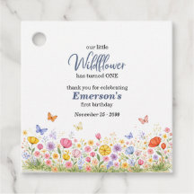 Söt Färgrik Liten Vildblomma 1-års Födelsedagsfest
