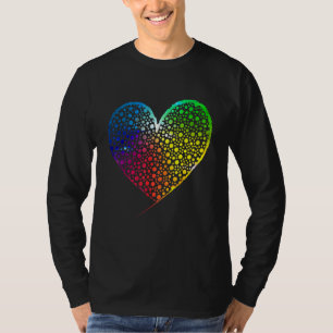 Söt Färgrik Prickig Hjärt Internationella Prickdag T Shirt