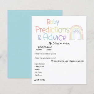 Söt Färgrik Regnbåge Baby Shower Spel Flyer